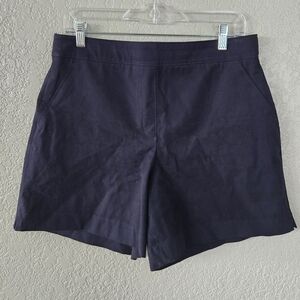 SPANX Polished Stretch 6” Navy Blue Shorts Size M – Work to Weekend Style